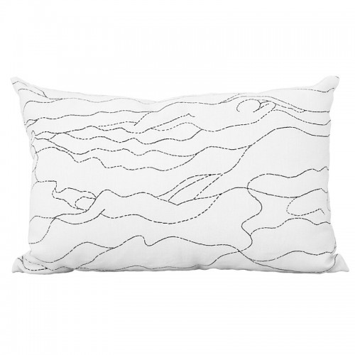 Saana ja Olli Rakkauden meri 쿠션 커버 40 x 60 cm 화이트 - 블랙 SOHMP13-31-WH-BL