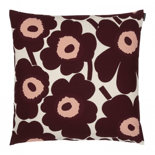 MARIMEKKO 마리메꼬 Pieni Unikko 쿠션 커버 50 x cm 코튼-BURGUNDY-로즈 MA071126-832