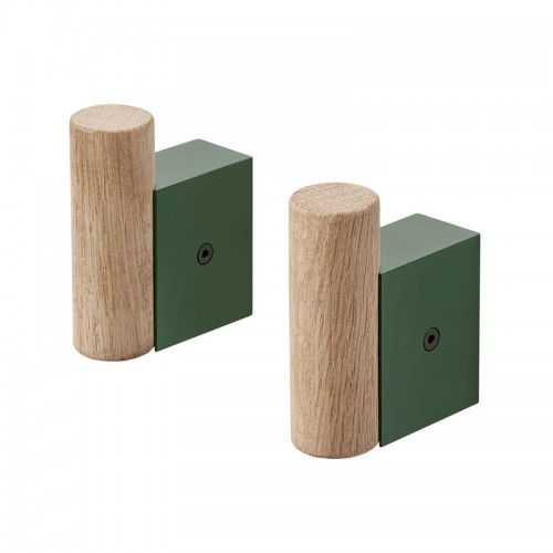MUUTO 무토 Attach 코트걸이 2 pcs 다크그린 - oak MU12352