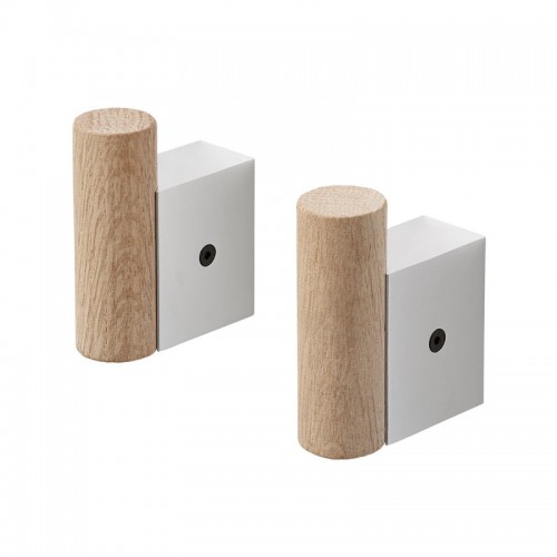 MUUTO 무토 Attach 코트걸이 2 pcs aluminium - oak MU12351