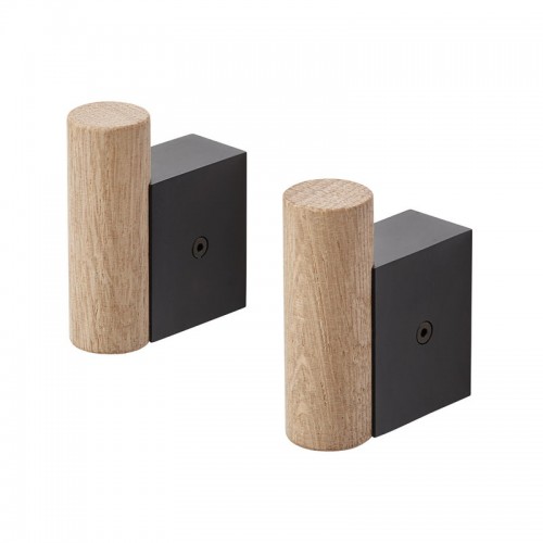 MUUTO 무토 Attach 코트걸이 2 pcs 블랙 - oak MU12350