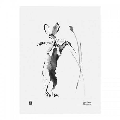 TEEMU JARVI ILLUSTRATIONS TE에뮤 Hare in the harvest time poster 30 x 40 cm TJ6430065513209