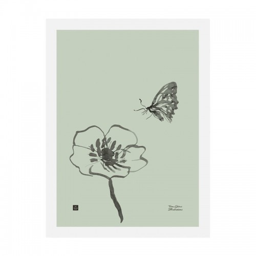 TEEMU JARVI ILLUSTRATIONS TE에뮤 버터플라이 poster 30 x 40 cm SP링 그린 TJ6430065512387