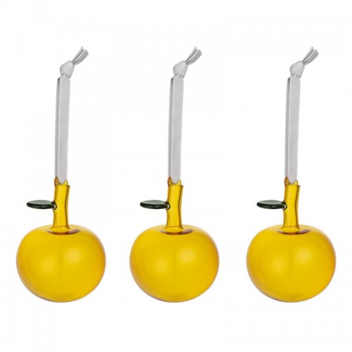 IITTALA 이딸라 글라스 apple 3 pcs 엘로우 II1059951