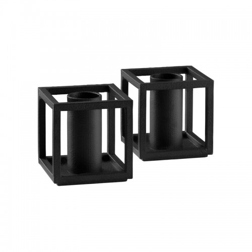 BY LASSEN 바이라센 Kubus Micro 캔들 홀더 2 pcs 블랙 BY12001