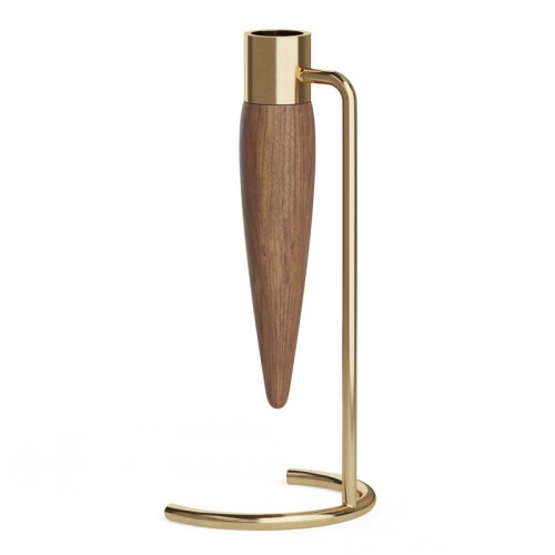 MENU Umanoff 캔들홀더 폴리시 브라스 - 월넛 MENU Umanoff candle holder polished brass - walnut 08448