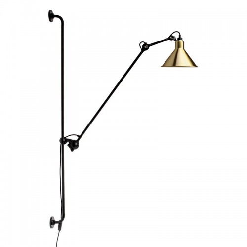 DCWU00E9DITIONS 램프 그라스 214 벽등 벽조명 conic shade 블랙 - 브라스 DCWu00e9ditions Lampe Gras 214 wall lamp  conic shade  black - brass 07734