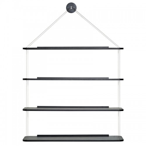 Karakter Libreria Pensile shelf 블랙 래커 ash KRK201463