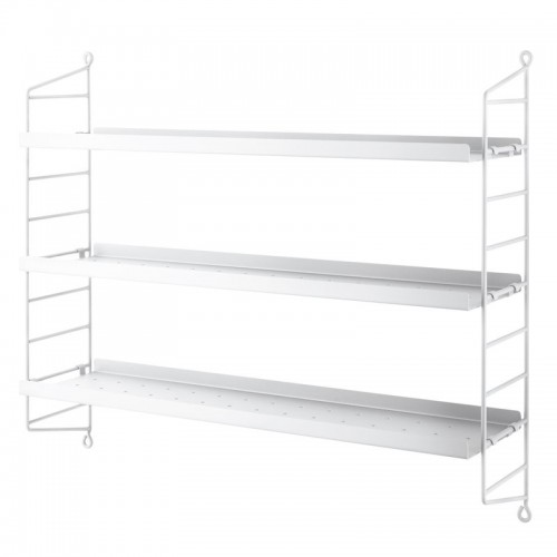 STRING FURNITURE 스트링 Pocket shelf metal 화이트 AK211450