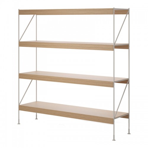 MENU Zet Storage 시스템 H158 ivory steel - oak MENU Zet Storage System  H158  ivory steel - oak 04317
