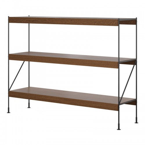 MENU Zet Storage 시스템 H114 블랙 steel - 다크 stained oak MENU Zet Storage System  H114  black steel - dark stained oak 04304