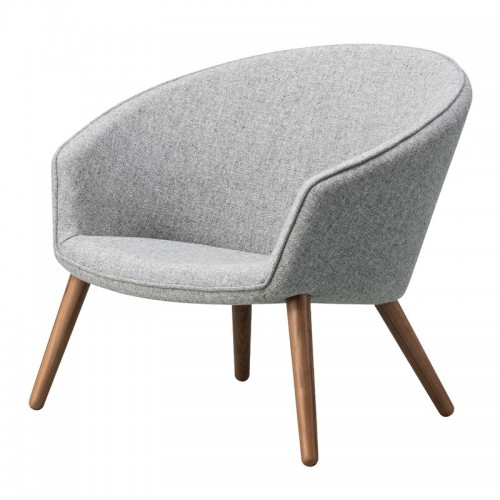 FREDERICIA 프레데리시아 Ditzel lounge 의자 라이트 그레이 - 래커 walnut FRE2631-LW-HAL130