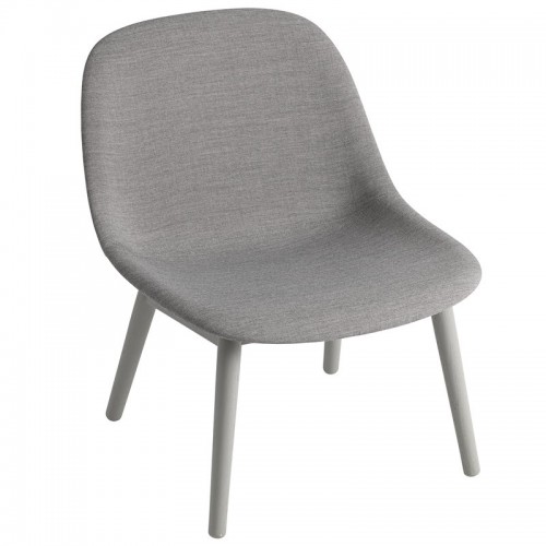 MUUTO 무토 Fiber lounge 의자 wood base Remix 133 - grey MU25516-GREY-133