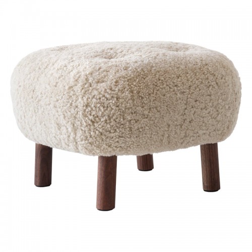 &TRADITION 앤트레디션 Little Petra ATD1 pouf 문LIGHT sheepskin - walnut TR-ATD1-SHEEP-MOON-W