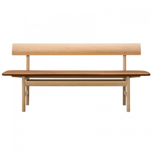 FREDERICIA 프레데리시아 MO겐세N 3171 bench soaped oak - Omni 코냑 leather FRE3171-SO-OMNI-307