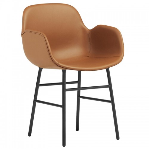 NORMANN COPENHAGEN 노만코펜하겐 Form 암체어 블랙 steel - brandy leather Ultra NC1360250-41574