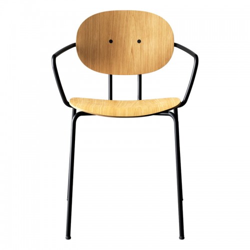Sibast Piet Hein 의자 with armrest 블랙 - oiled oak SBPIETHEIN-CHAIR-AR-BS-OO