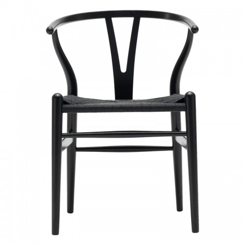CARL HANSEN & SU00F8N CH24 위시본 체어 의자 블랙 beech - 블랙 코드 Carl Hansen & Su00f8n CH24 Wishbone chair  black beech - black cord 02766