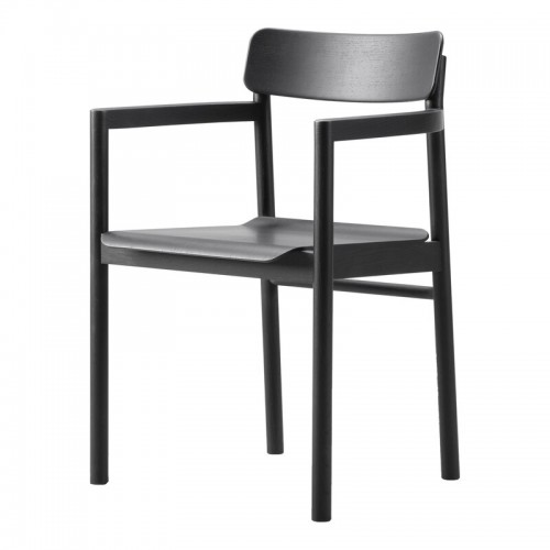 FREDERICIA 프레데리시아 Post 암체어 블랙 래커 oak FRE3445-BLO