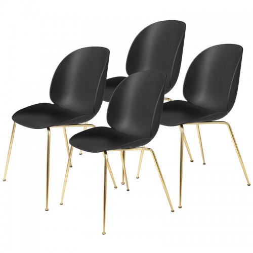 GUBI 구비 BE이티엘E 의자 브라스 - 블랙 set of 4 GB10024266