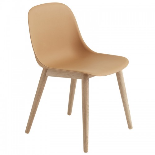 MUUTO 무토 Fiber 사이드 의자 wood base ochre-oak MU50576