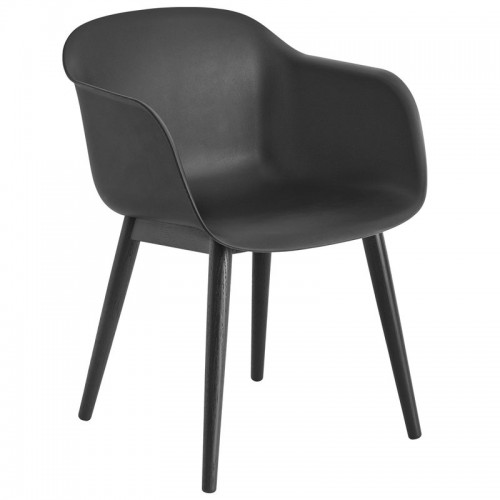 MUUTO 무토 Fiber 암체어 wood base 블랙 MU50688