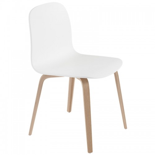 MUUTO 무토 Visu 의자 wood base oak - 화이트 MU32560