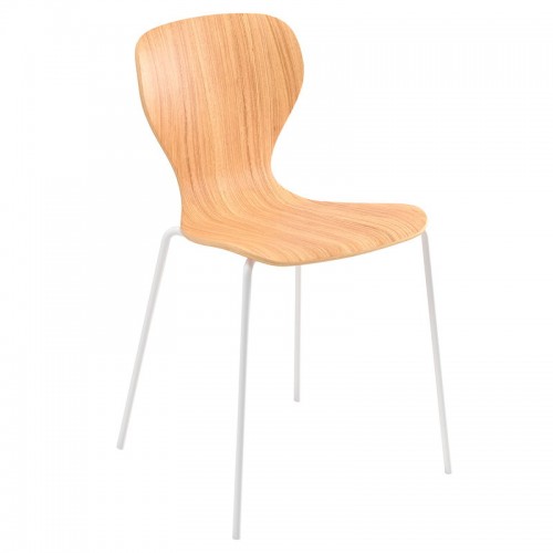 Viccarbe Ears 의자 화이트 metal - matt oak VC-EA4PRO