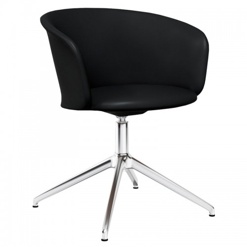 Hem Kendo swivel 의자 블랙 leather - polished aluminium HE20245