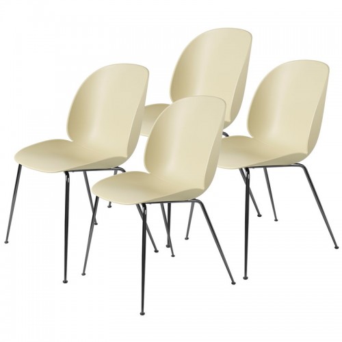 GUBI 구비 BE이티엘E 의자 블랙 크롬 - pastel 그린 set of 4 GB10068720