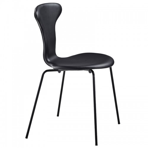 HOWE Munkegaard 사이드 의자 블랙 leather - HRUAMBB7LA101