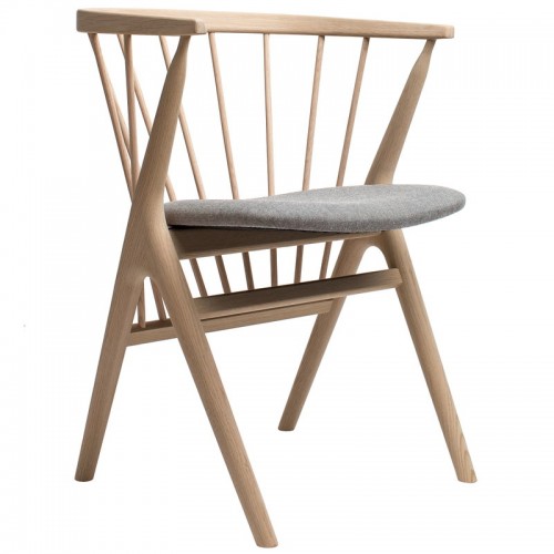 Sibast No 8 의자 soaped oak - grey fabric SBNO8DC-SO-REMIX123