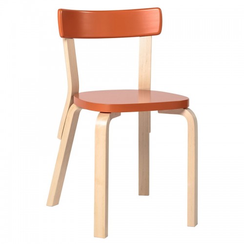 ARTEK 알토 체어 69 오렌지 Artek Aalto chair 69  orange 01885