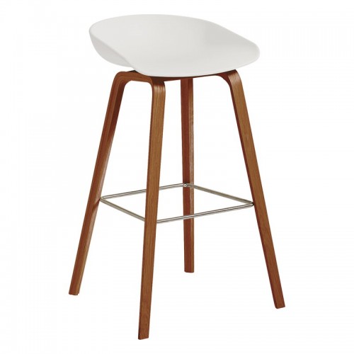 HAY 헤이 About A 스톨 AAS32 Eco 75 cm 래커 walnut - 화이트 HA943649