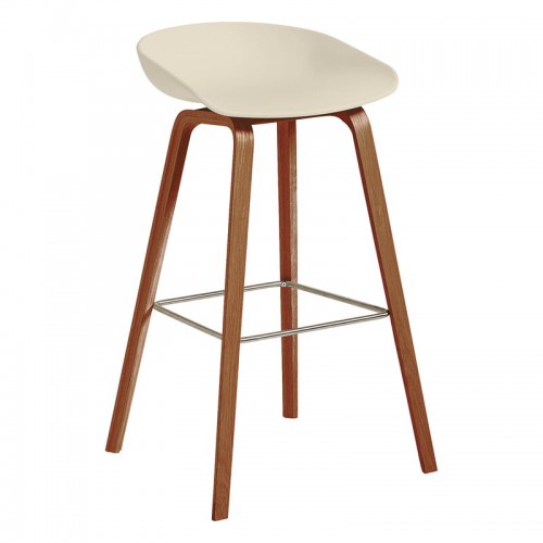 HAY 헤이 About A 스톨 AAS32 Eco 75 cm 래커 walnut - cream 화이트 HA943651