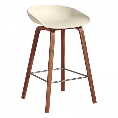 HAY 헤이 About A 스톨 AAS32 Eco 65 cm 래커 walnut - cream 화이트 HA943639