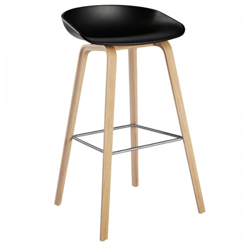HAY 헤이 About A 스톨 AAS32 soaped oak - 블랙 HAAAS32-74CM-SOBS