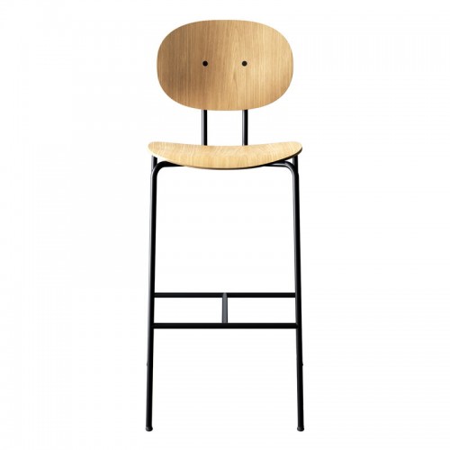 Sibast Piet Hein bar 스톨 75 cm 블랙 - 화이트 래커 oak SBPIETHEIN-BS-BS-WLO