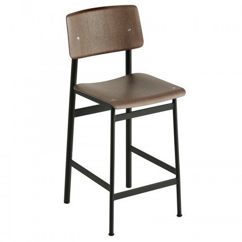 MUUTO 무토 Loft bar 스톨 65 cm 블랙 - stained 다크 brown MU30267