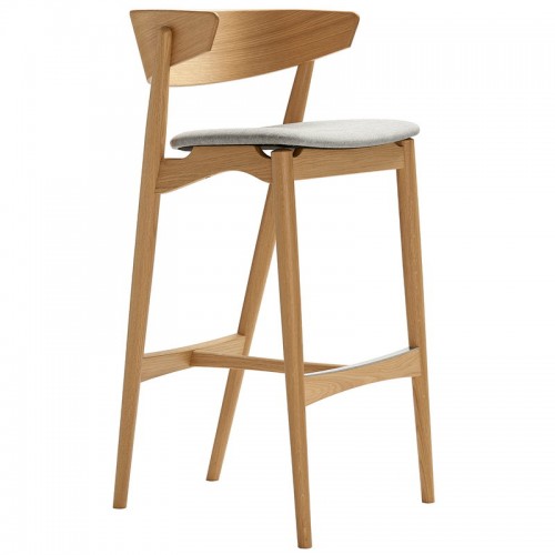 Sibast No 7 bar 스톨 75 cm 화이트 래커 oak - grey Remix 123 SBNO7BS-75-WLO-REMIX123
