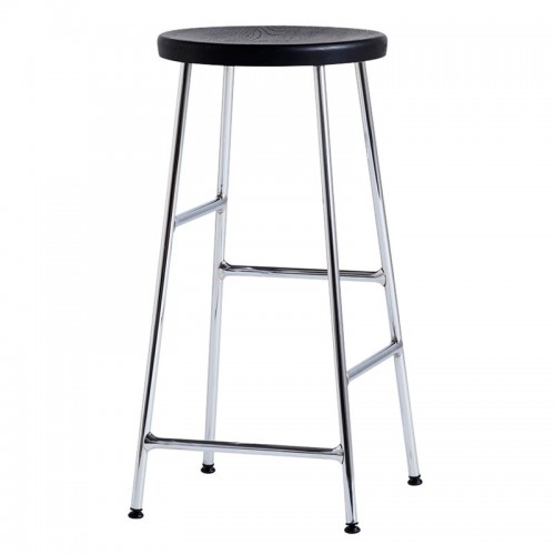 HAY 헤이 Cornet bar 스톨 low 크롬 - 블랙 HACORNETBS-65-CS-BL