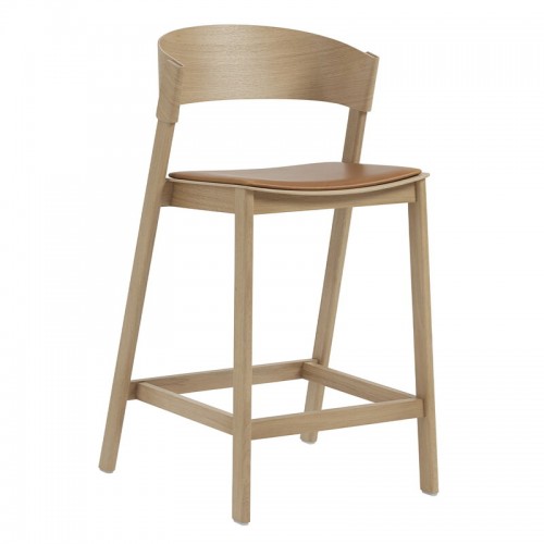 MUUTO 무토 커버 counter 스톨 65 cm oak - 코냑 leather MU33244-OAK-COGN