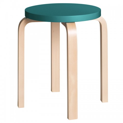 ARTEK 알토 스툴 E60 페트롤 - birch Artek Aalto stool E60  petrol - birch 01334