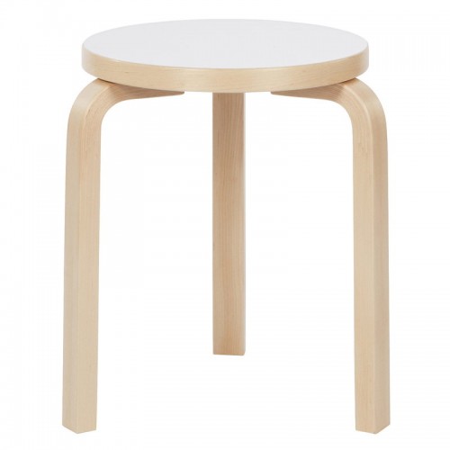 ARTEK 알토 스툴 60 화이트 라미네이트 Artek Aalto stool 60  white laminate 01200