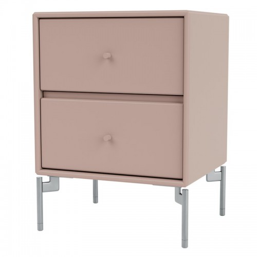 MONTANA FURNITURE 몬타나 Drift nightstand matt 크롬 legs - 137 Mushroom MON6264-MATTCHROME-LEGS-137137