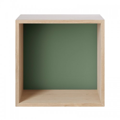 MUUTO 무토 Stacked 2.0 shelf module w/ background 미디움 oak/dusty 그린 MU15673