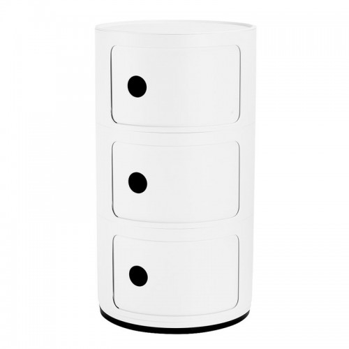 KARTELL 콤포니빌리 Recycled 스토리지 유닛 3 modules 매트 화이트 Kartell Componibili Recycled storage unit  3 modules  matt white 01088