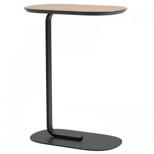 MUUTO 무토 Relate 사이드 테이블 h. 73 5 cm oak veneer - 블랙 MU13893