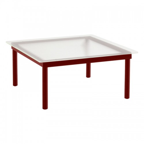 HAY 헤이 Kofi 테이블 80 x cm barn red 래커 oak - reeded 글라스 HA941749