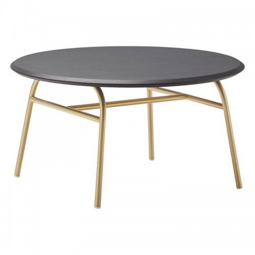 Viccarbe Aleta low 테이블 80 cm 브라스 - 블랙 VC-ALMEBD80TX-BRASS